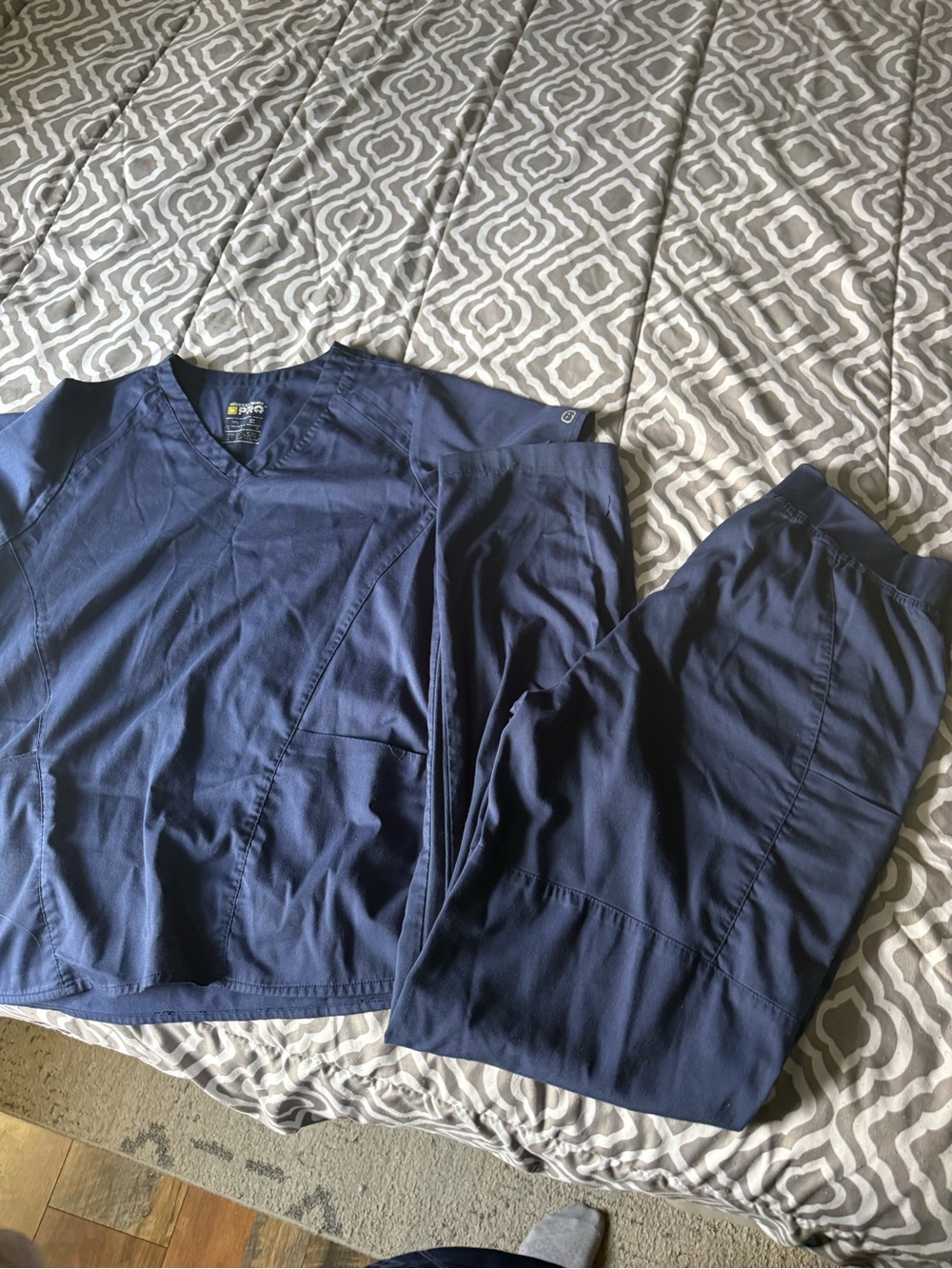 WonderWink Men's Navy Jogger Scrub Pants